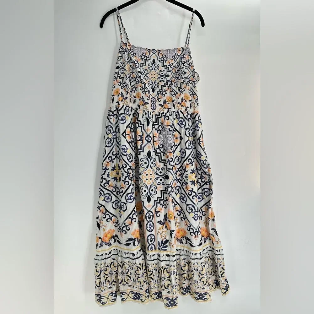 Anthropologie Let Me Be Boho Midi Dress Size Large_4